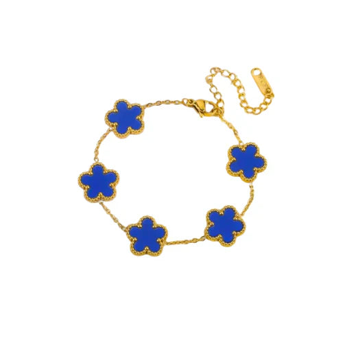 CLOVER | BRANSOLETKA W KOLORZE GRANATOWYM