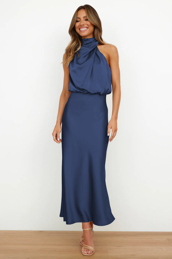 Benthe - Sukienka Midi z Designem Off-the-Shoulder
